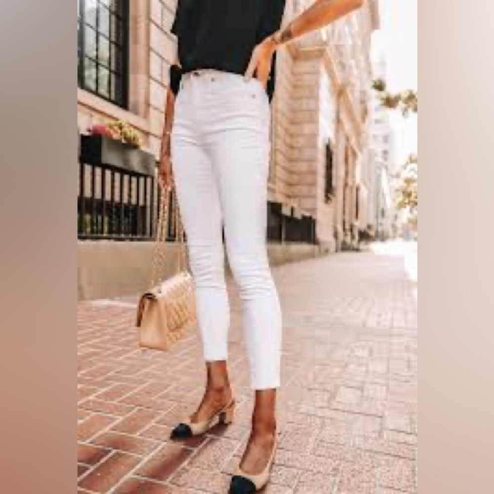Everlane White Skinny Ankle Jeans